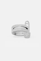 APM Ring - Monaco safety pin ring in silver, studio shot