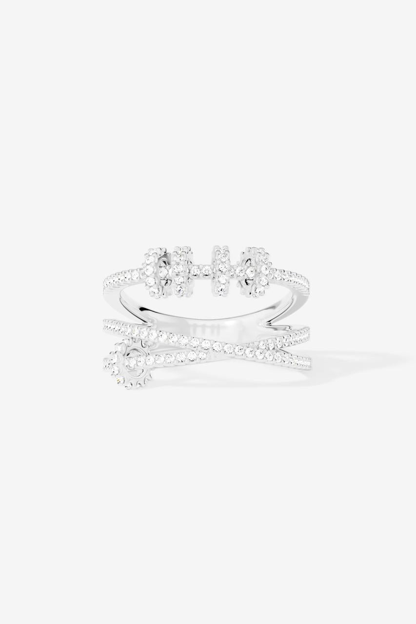 APM Ring - Triple hoop ring in silver, studio shot