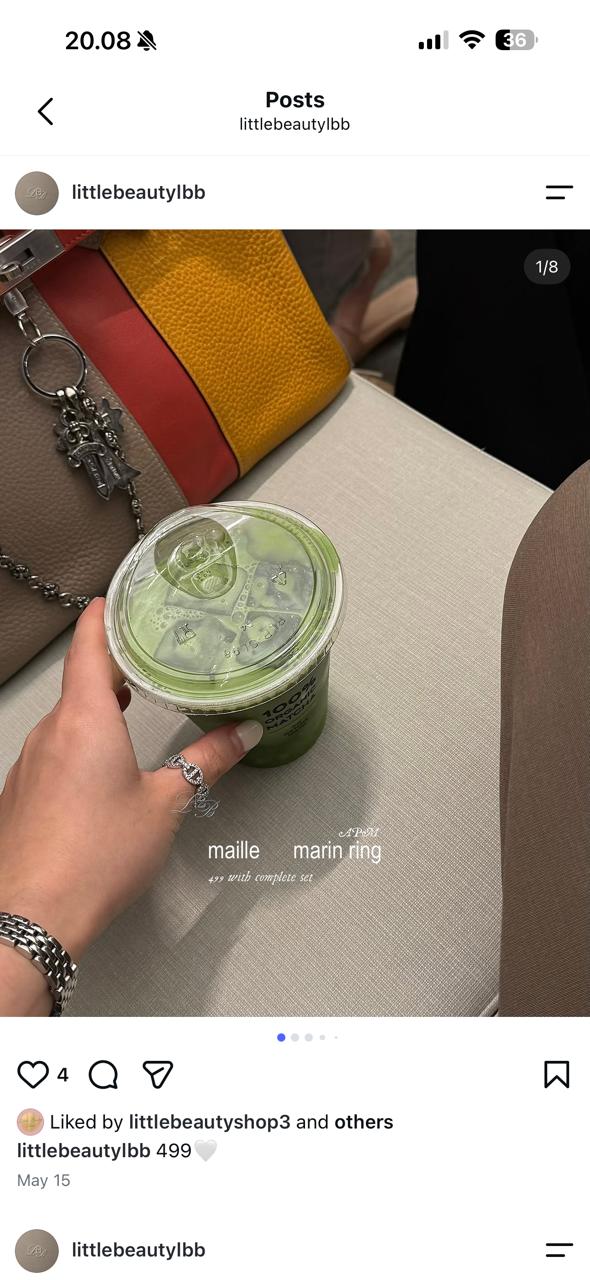 APM Ring - Maille marin ring in silver, lifestyle shot