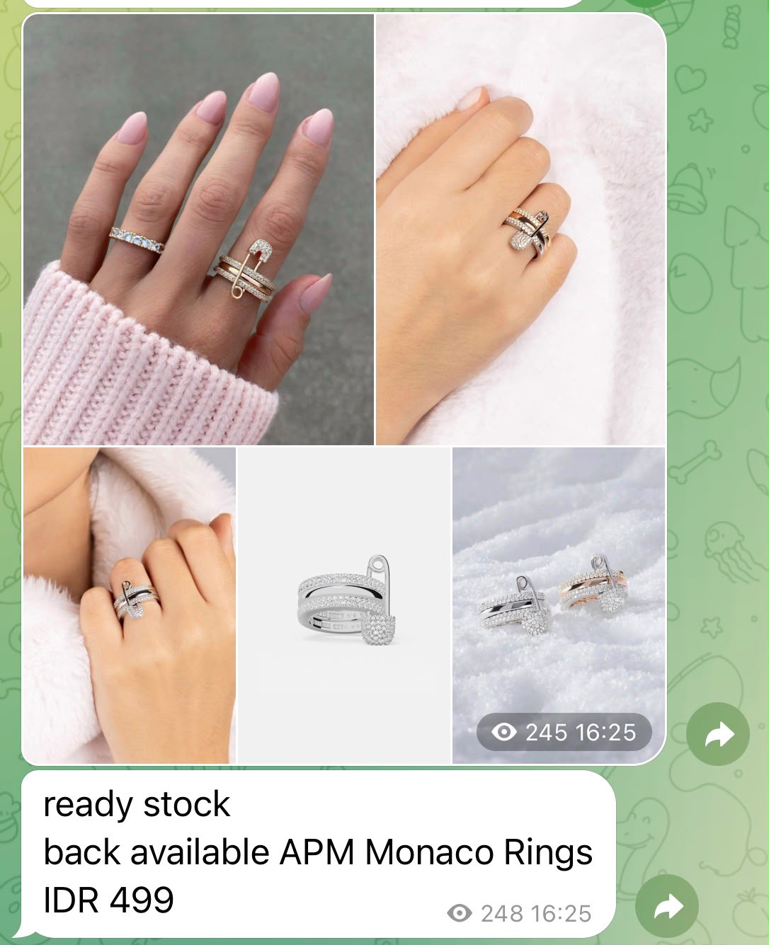 APM Ring - Monaco safety pin ring, styling gallery
