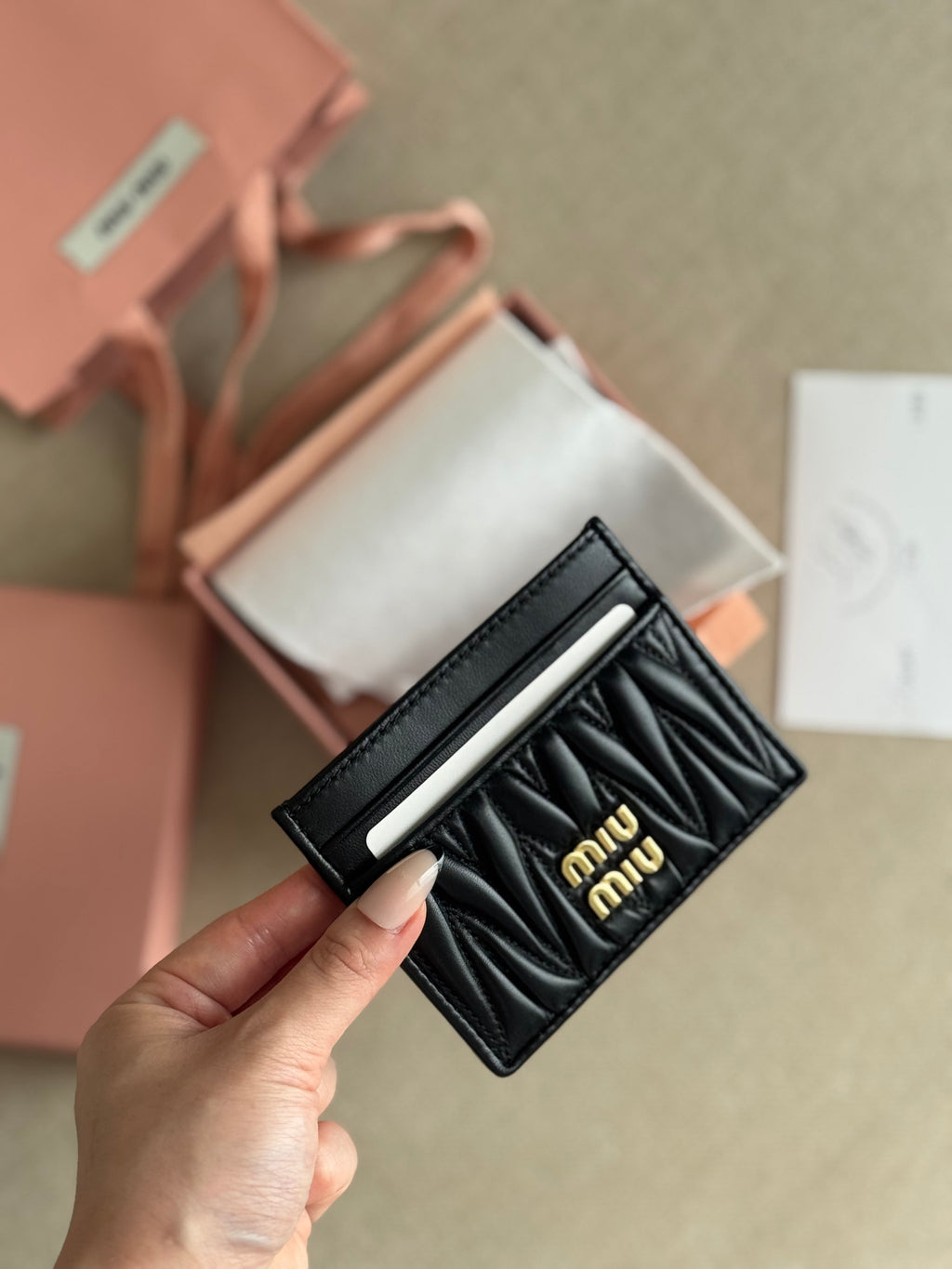 MIU Matelasse Card Holder