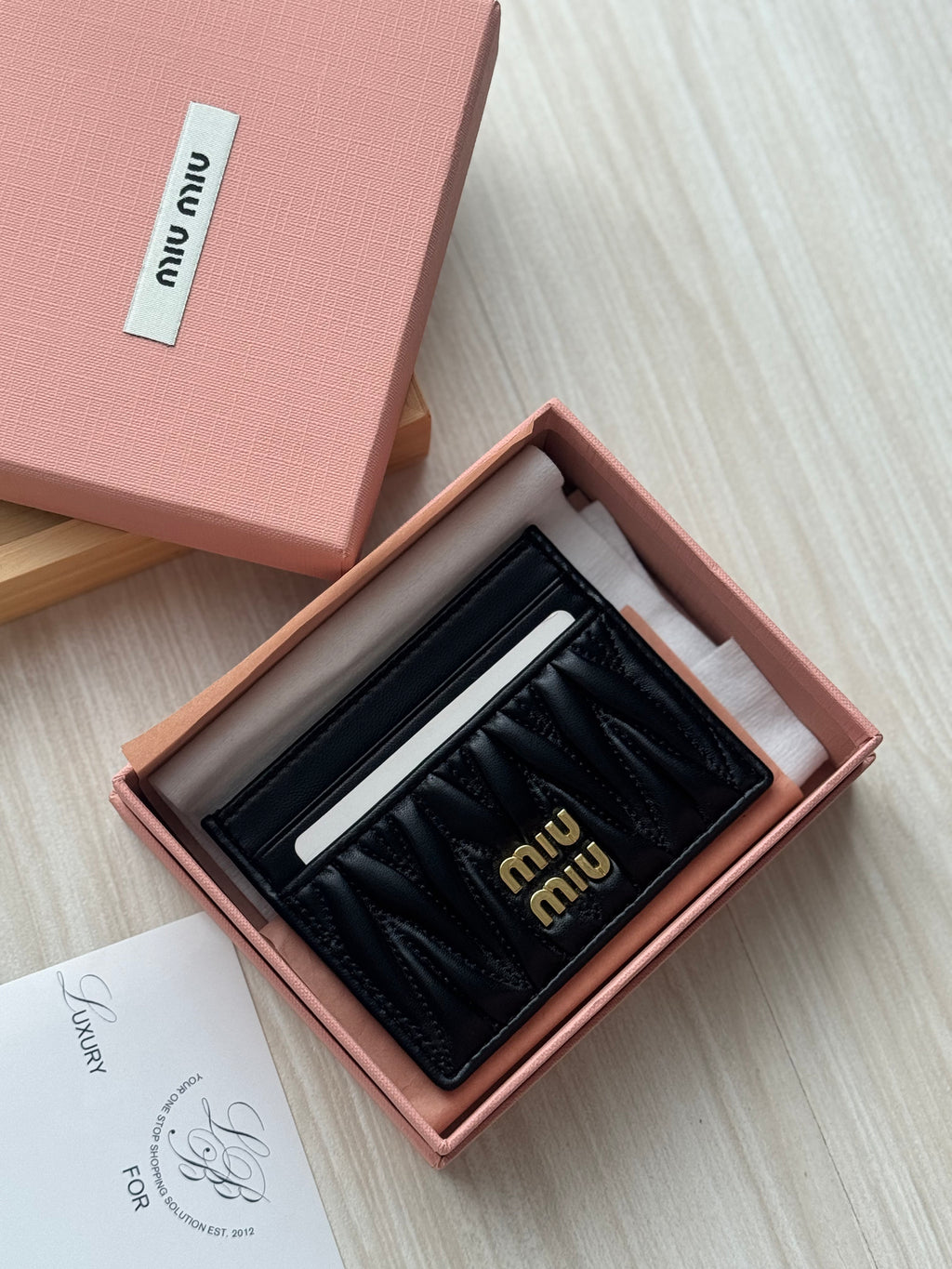 MIU Matelasse Card Holder