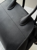 Soft Margaux 10 Grained Leather Handbag Black