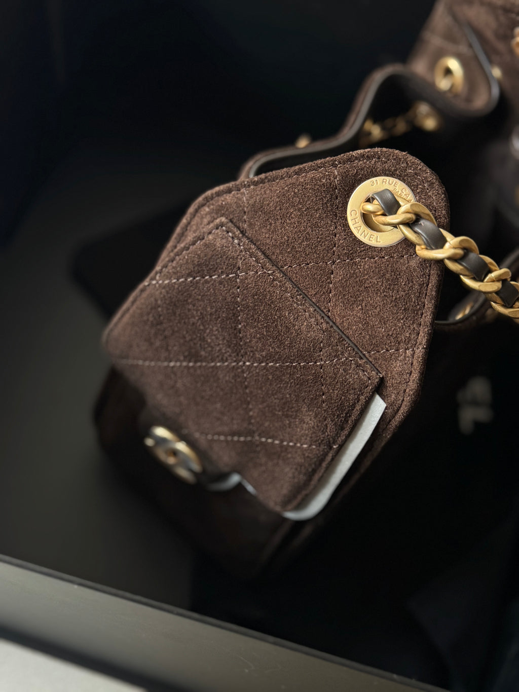 C2501 — Dark brown suede