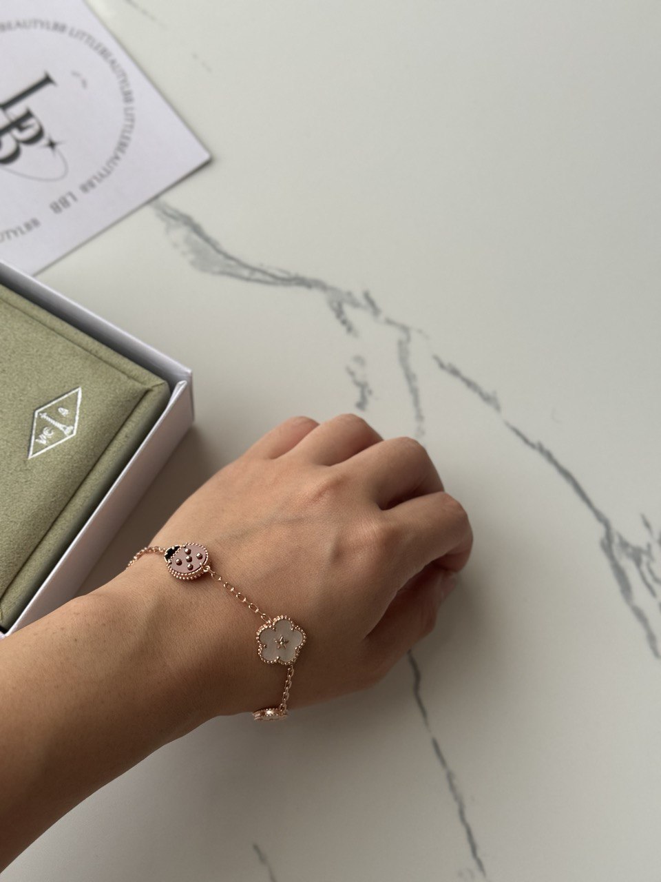 VCA Bracelet - Lady Bug, worn on the wrist