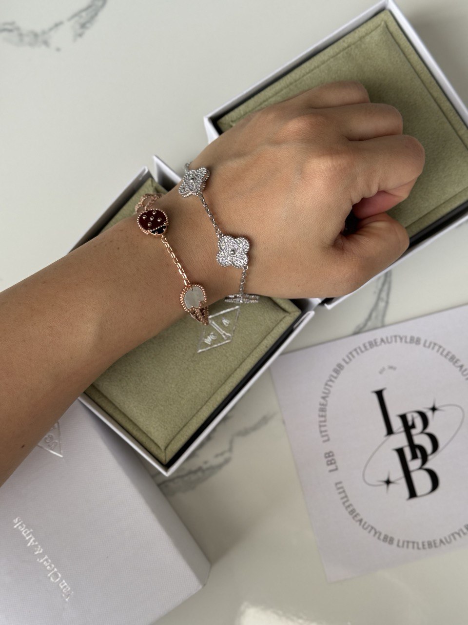 VCA Bracelet - two bracelets worn together on the wrist